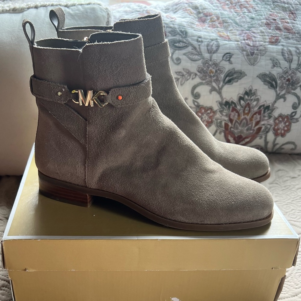 Michael Kors Farrah flat suede bootie